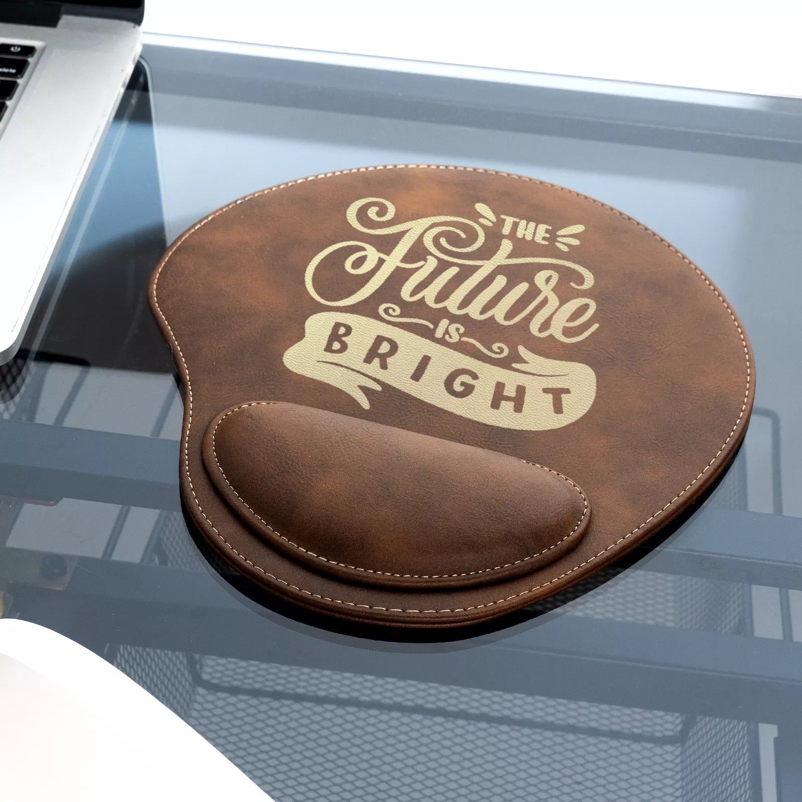 Ergonomic Leatherette Mouse Pad