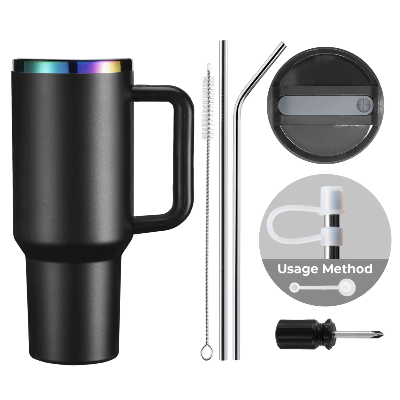 40oz Iridescent Ring Adventure Travel Tumbler