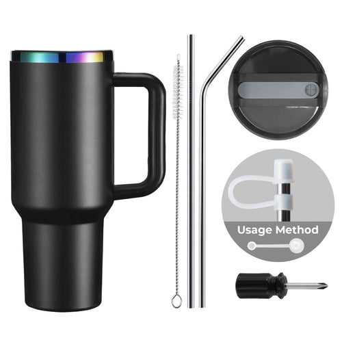 40oz Iridescent Ring Adventure Travel Tumbler